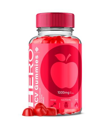 Hero Keto ACV Gummies Advanced Formula Hero Keto+ ACV Gummies Apple Cider Vinegar 1000MG Vitamin Supplement Hero Keto+ACV Gummies Folic Acid Vitamin B12 and B6 Beet Root Pomegranate (60 Gummies)