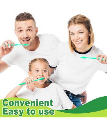 Meekoo 200 Set Disposable Toothbrush with Toothpaste - Travel Hygiene Kit for Hotels Shelters Nursing Homes | Bulk Individual Wraps (Green - Buy Online on GoSupps.com