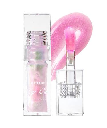 Color Changing Lip Gloss Color Changing Matte Finish Lip Oil Long Lasting Waterproof Magic Liquid Lipstick Non-sticky Moisturizing Lip Oil for Dry Lip (02#)