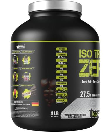  laperva Laperva ISO TRIPLE ZERO Isolated Protein - 28g of Protein per 30g - Fat Carbohydrate and Sugar Free - For Weight Loss & Muscle Building (Spanish Latte 1.81 kg) - Buy Online on GoSupps.com