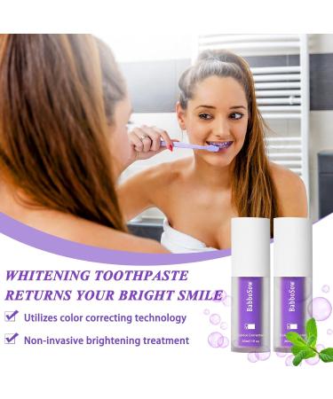 Buy IJHYGD 3 PCS Toothpaste for White Teeth - Purple Color Correction Serum & Whitening Toothpaste - International Shipping Available - Buy Online on GoSupps.com