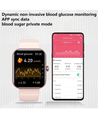F21 Pro Blood Sugar Monitor Watch - Bluetooth Fashion Smartwatch for Non-Invasive Painless Blood Glucose Testing - Upgraded Black for Men and Women - Buy Online on GoSupps.com