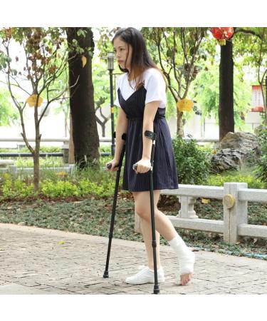 Parten Adjustable Walking Cane Forearm Crutches Underarm Adult Medical Crutches intercultural Handle Based on ergonomics decorate Lucky Star Selfless dedication Grey Single branch - Buy Online on GoSupps.com