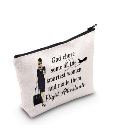 Meikiup Air Stewardess Make-up bag Flight attendant gifts stewardess aviation gifts smartest women made flight clays travel zipper cosmetic bag