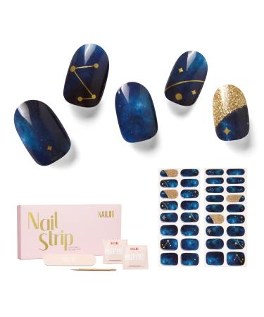 NAILOG Semi Cured Gel Nail Strips 34 pcs Salon-Quality Gel Nail Stickers Long Lasting Nail Wraps for Women with Soft Gel Finish Zodiac - Buy Online on GoSupps.com