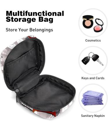 Buy Women's London Night Portable Period Kit Bag with Storage Pockets - Stylish & Functional Feminine Product Holder - Buy Online on GoSupps.com