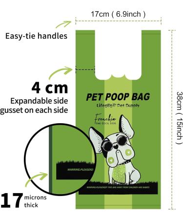 Dog Poo Bags with Tie Handles - 300 x Extra Thick & Leak-Proof Dog Waste Bags Lavender-Scented for Medium-Large Doggy Green 1 count (Pack of 300) - Buy Online on GoSupps.com