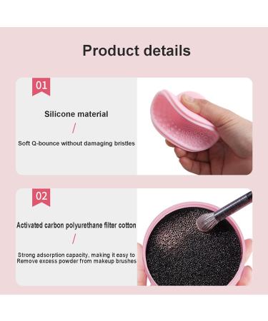 Wontool Makeup Brush Cleaning Mat | Silicone 4 in 1 Cleaning Bowl and Mat Portable Washing Tool Cosmetic Brush Cleaner for Easy Cleaning Pink - Buy Online on GoSupps.com