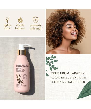 Cocomagic Defining Curl Cream - Extra Frizz Control Split End Protection Paraben & Cruelty Free | Made in USA (8 oz - Buy Online on GoSupps.com