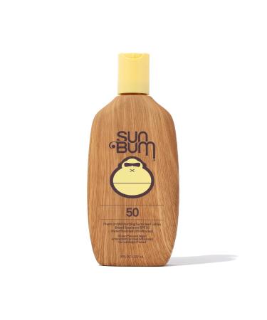 Sun Bum Original SPF 50 Sunscreen Lotion | Vegan and Reef Friendly (Octinoxate & Oxybenzone Free) Broad Spectrum Moisturizing UVA/UVB Sunscreen with Vitamin E | 8 oz 8 Fl Oz (Pack of 1) SPF 50