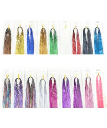 kawehiop Versatile 12 Colors Hair Extension Tinsel Kit 2400 Strands for Styling Women and Men 94cm 1Set 1Set 94cm - Buy Online on GoSupps.com
