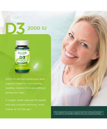 Vitamin D3 2000 IU (50mcg) Perfect for Daily Use | Essential Immune Support & Strong Bones* | 120 Veg Capsules Innervis Nutrition - Buy Online on GoSupps.com