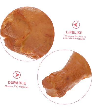 Abaodam 2pcs Simulated Food Chicken Drumsticks Prop Fried Chicken Decked Leg Fake Chicken Artificial Food Model Real Looking Food Fake Food Model Food Decor Pvc Chicken Wings Chicken Thigh 11x5.6cmx2pcs 1 - Buy Online on GoSupps.com