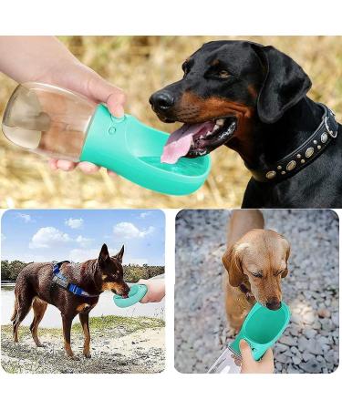 Emwel 550ml Dog Water Bottle - Portable Pet Drinking Dispenser for Travel Hiking Camping | Blue - Buy Online on GoSupps.com