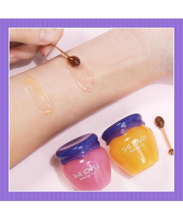 Mini Honey Pot Lip Balm Bee Balm Honey Strawberry Moisturizing Sleeping Mask Reduces Lip Wrinkles - Buy Online on GoSupps.com