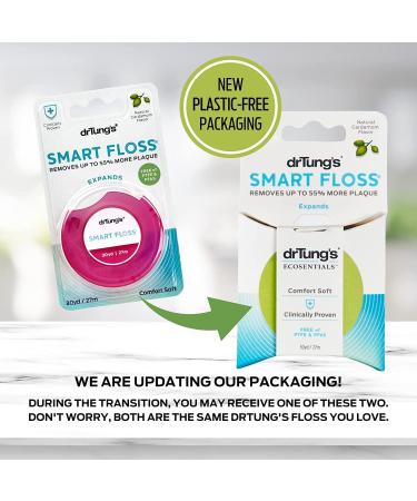 DrTung's Smart Floss - Natural PTFE & PFAS Free Dental Floss with Cardamom Flavor | Gentle & Expanding BPA Free | 90 Feet Pack of 6 - International Shipping Available - Buy Online on GoSupps.com