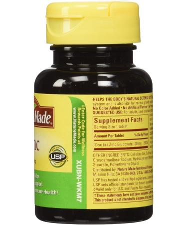 Nature Made Zinc 30mg Tablets - 100 Count - Buy Online on GoSupps.com