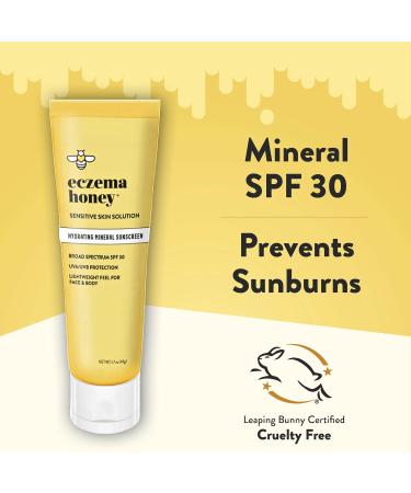 Eczema Honey Hydrating Mineral Sunscreen - Lightweight SPF 30 Sun Cream - Body & Face Sunscreen for All Ages (1.7 Oz) - Buy Online on GoSupps.com