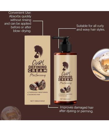  Lesunbak Curl Cream 100ml Anti-Frizz Lotion Defining Curly Hair | Moisturizing Styling Treatment Daily Humidity Protection - Daily Use - Buy Online on GoSupps.com