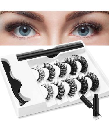 Russian Volume Strip Magnetic lashes DD curly magnetic lashes Magnetic eyelash with eyeliner kit Reusable false lashes