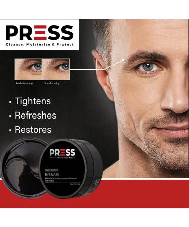 PRESS SKINCARE Under Eye Mask Patches - 30 Pairs for Dark Circles Puffiness & Wrinkles with Collagen Hyaluronic Acid & Black Pearl - Buy Online on GoSupps.com