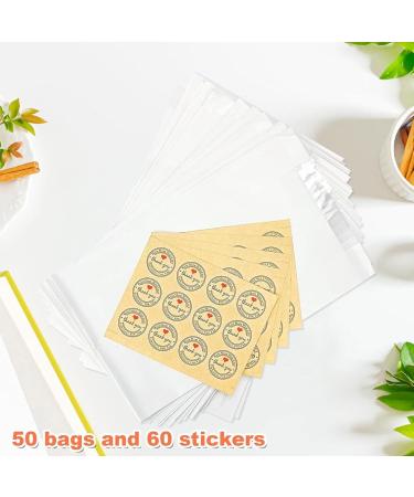 50Pcs Bread Bake Bag Clear Window Sealing Grease Proof Kraft Paper Bag For Food Snacks Cookie Coffee Kitchen Accessory Oil Proof Bag - Buy Online on GoSupps.com