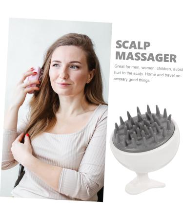 Beatifufu 2-Piece Shampoo Massage Brush Set - Gray Scalp Peeling Accessories for Travel | Durable & Practical - Buy Online on GoSupps.com