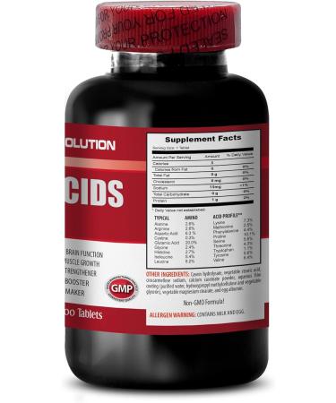 Pre Workout for Men - Amino Acids 1000 MG | Energize & Fuel Muscle Growth | BCAA Supplement Pills | 200 Tabs - Buy Online on GoSupps.com
