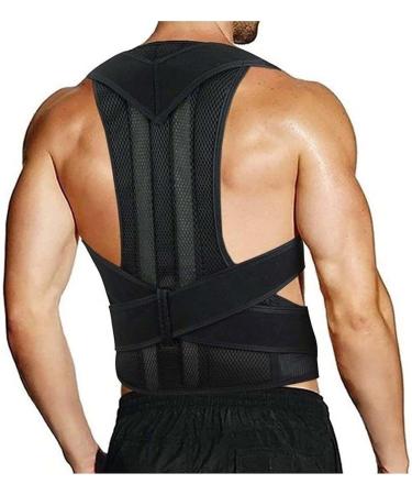 XS-5XL Plus Size Full Back Support Brace Belt Posture Corrector For Men And Women Comfortable Upper Lower Back Support Adjustable Back Spine Straightener (Color : Black Size : 5X-Large) 5X-Large Black