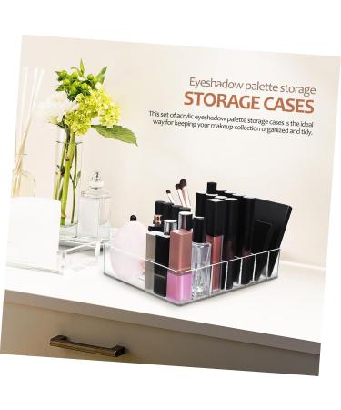 WHAMVOX 2pcs Case Makeup Clear Storage Palette Eyeshadow Pallet Stand Divided for Desktop Organizer Dresser - Buy Online on GoSupps.com