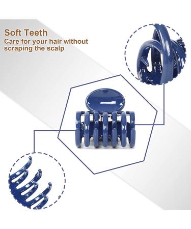 Vsiopy Medium Claw Hair Clips for Women - No Slip, Double Row Jaw Clip (4 PCS) - Style A - Buy Online on GoSupps.com