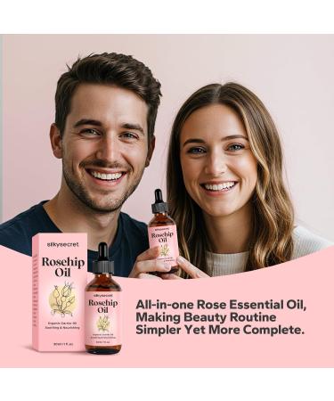 SilkySecret Organic Rosehip Oil (1 fl oz) Cold Pressed Rose Essential Oil Rose Hip Seed Oil for Skin Hair & Nails Facial Organic Essential Oil from Fruit & Seed for Gua Sha & Massage - Buy Online on GoSupps.com