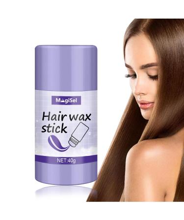 MagiForeig Hair Finishing Stick Purple Hair Wax Stick Stick Hair Wax Professional Modeling Broken Hair Gel Hairstyle Moisturizing Wax 40g Purple
