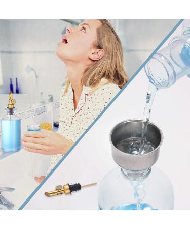 Glass Mouthwash Dispenser - 350ml Multi-Purpose Bottle for Bathroom & Kitchen | Olive Oil & Vinegar Pourer - Buy Online on GoSupps.com