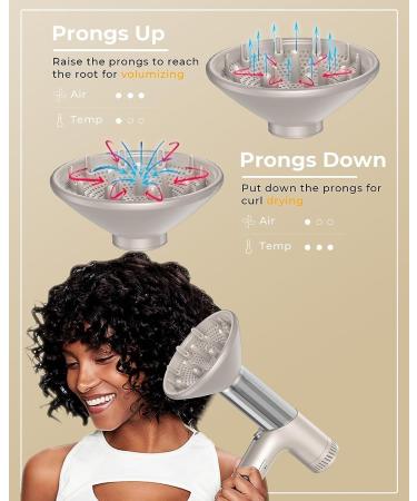 5 in 1 Air Styler 110000 RPM High Speed Hair Dryer Low Noise Blowdryer Hair Dryer Curler 200 Million Negative Ionic Hair Dryer Hairdryer with Diffuser Travel Hairdryers for Travel Home Use Silver - Buy Online on GoSupps.com