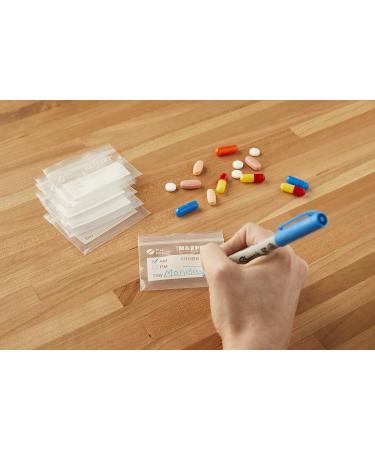 200 Pack Plastic Pill Pouches - Travel-Friendly Zipper Bags for Daily Medicine - Clear Resealable Pill Organizer with Label - 3x2 - Buy Online on GoSupps.com