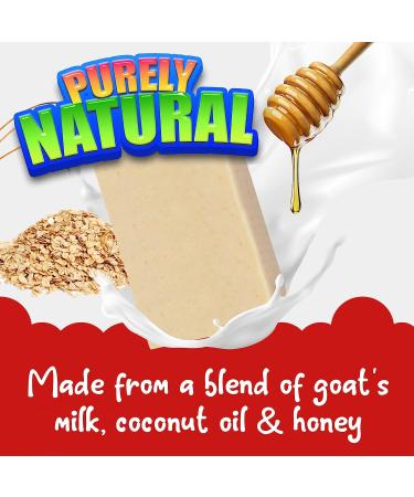 Cactus Honey & Oats Kids' Soap 4oz Bar - Natural Oatmeal Soap for Children with Gentle Shampoo and Body Wash - Ideal for Itchy Skin, Eczema, Rash, Sunburn - Buy Online on GoSupps.com
