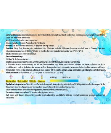 Medasa Coliform & E. Coli Water Test - Reliable Drinking & Well Water Testing Kit (1x Set) - International Shipping Available - Buy Online on GoSupps.com