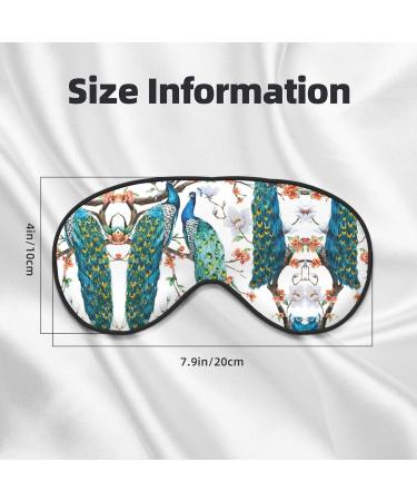 Beautiful Peacock Flowers Unisex Eye Mask | Soft Light-Blocking Sleeping Mask | Comfortable Black Design - Buy Online on GoSupps.com