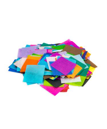 Hygloss Products Bleeding Tissue Paper Squares 1-Inch  20 Assorted Colors for Arts & Crafts  DIY Projects  Scrapbooking  Greeting Cards  2400 Squares 1-Inch 2400 Pcs
