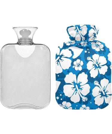 Buy Naanle Blue Hawaii Flowers Hot Water Bottle - 2L for Pain Relief & Heat Therapy | Large Transparent Design - Buy Online on GoSupps.com
