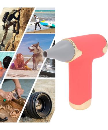 Alomejor Mini Fan: Portable Bladeless Hair Dryer for Pets | 4 Wind Levels 1100mAh Battery - Ideal for Cats & Dogs (Red - Buy Online on GoSupps.com