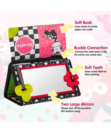 Revivoer Montessori Baby Spiegel Toy - Foldable Sensory Mirror for Newborns and Toddlers - Ideal for Feelings and Development - Perfect Baby Toy for Boys - Buy Online on GoSupps.com