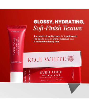 Koji White Lip Discoloration Treatment for Dark Lips | Smokers Moisturizer & Hydrating Lip Balm with 1% Kojic Acid Hyaluronic Acid Vitamin C Carrot Oil - Beeswax-Free Vegan Chapstick 0.23 Fl Oz - Buy Online on GoSupps.com