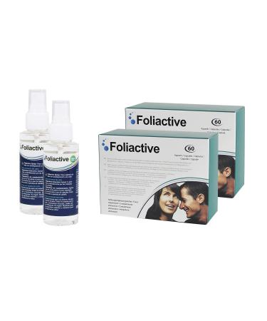 2 Foliactive Pills + 2 Foliactive Spray: Tablets and spray against hair loss