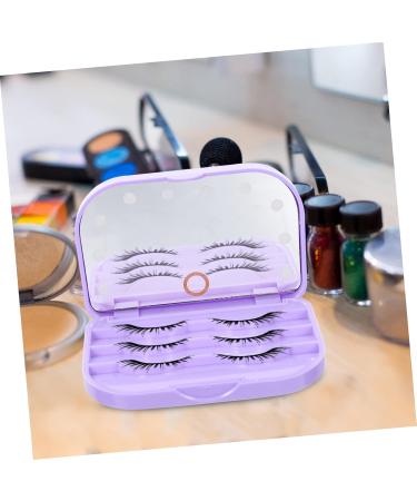FRCOLOR Led Eyelash Organizer With Mirror Led Lighting Compact Solution For False Eyelashes Including Storage Space For Eyelash Curler Makeup Accessories For Travel - Buy Online on GoSupps.com