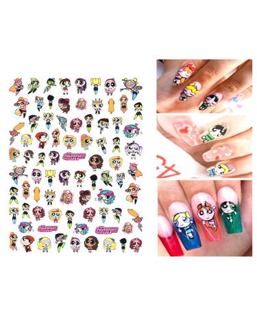 Cute Cartoon Nail Art Sticker Decals - 3D Self-Adhesive Designer Stickers for Women, Kids, and Girls - Manicure Decoration Supplies - 6 Sheets - Buy Online on GoSupps.com