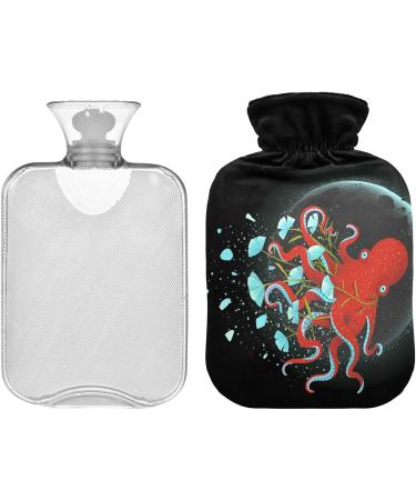 NAANLE OCTOPUS MOON 2L Transparent Hot Water Bottle - Large Heat & Cold Therapy for Pain Relief - Ideal for Bed & Comfort - Buy Online on GoSupps.com