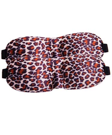 Sleep Mask 2 Pack Eye Shades for Travel/Naps Upgraded 3D Contoured 100% Blackout Eye Mask for Sleeping with Adjustable Strap Comfortable & Soft Night Blindfold for Women Men (Leopard) Purple
