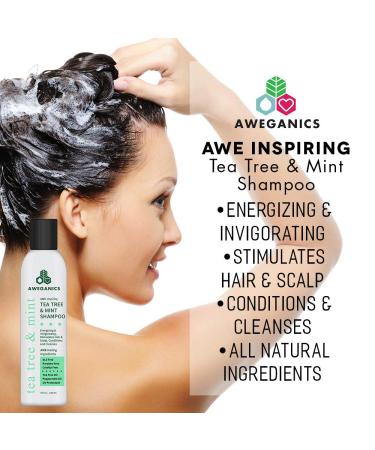 Tea Tree Mint Shampoo | Natural Aromatherapy Peppermint Hair Care | Invigorating Cooling & Moisturizing | Healthy Hair Growth | Made in the USA - Buy Online on GoSupps.com